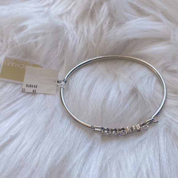 Michael Kors Silver Stainless Steel Logo Bracelet - Picture 3 of 5